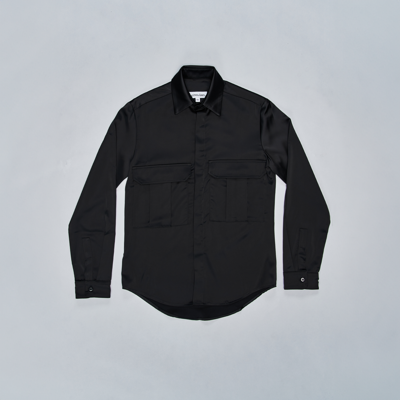 SATIN UTILITY BUTTON DOWN